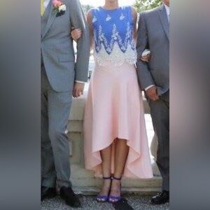 Halston Heritage High / Low Skirt in Sorbet